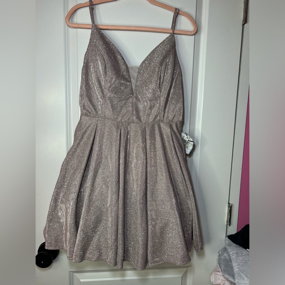 ✅NEW ✅Sparkling Silver Sleeveless Dress
